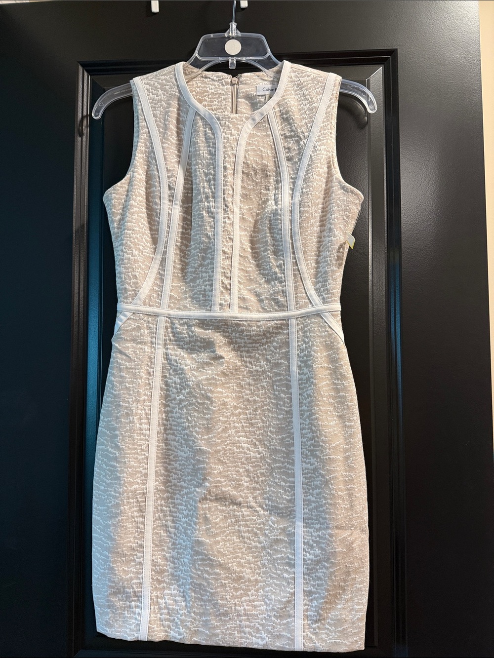 Calvin Klein Tan/Ivory Dress - Size 4